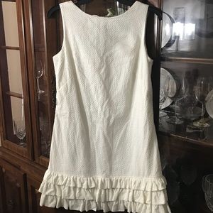 Beautiful Cream Lilly Pulitzer Ruffled Shift Dress